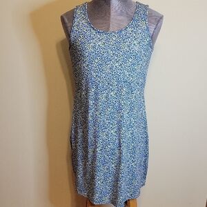 Columbia Blue Sleeveless Scoop Neck Dress